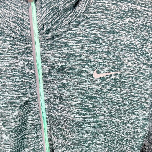 Nike Heathered Green 3/4 Zip Pullover Long Sleeve Shirt - Picture 3 of 6